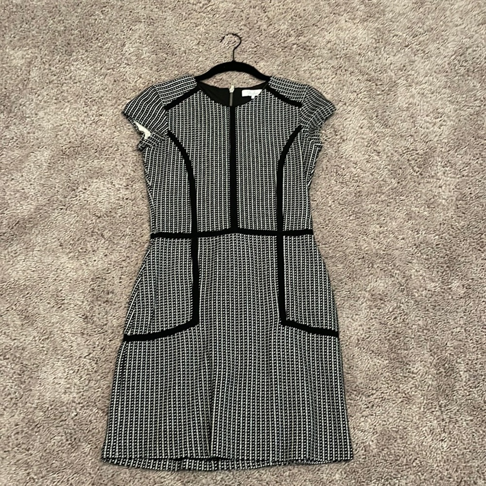 Parker black and white dress